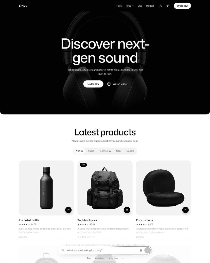 The Onyx theme