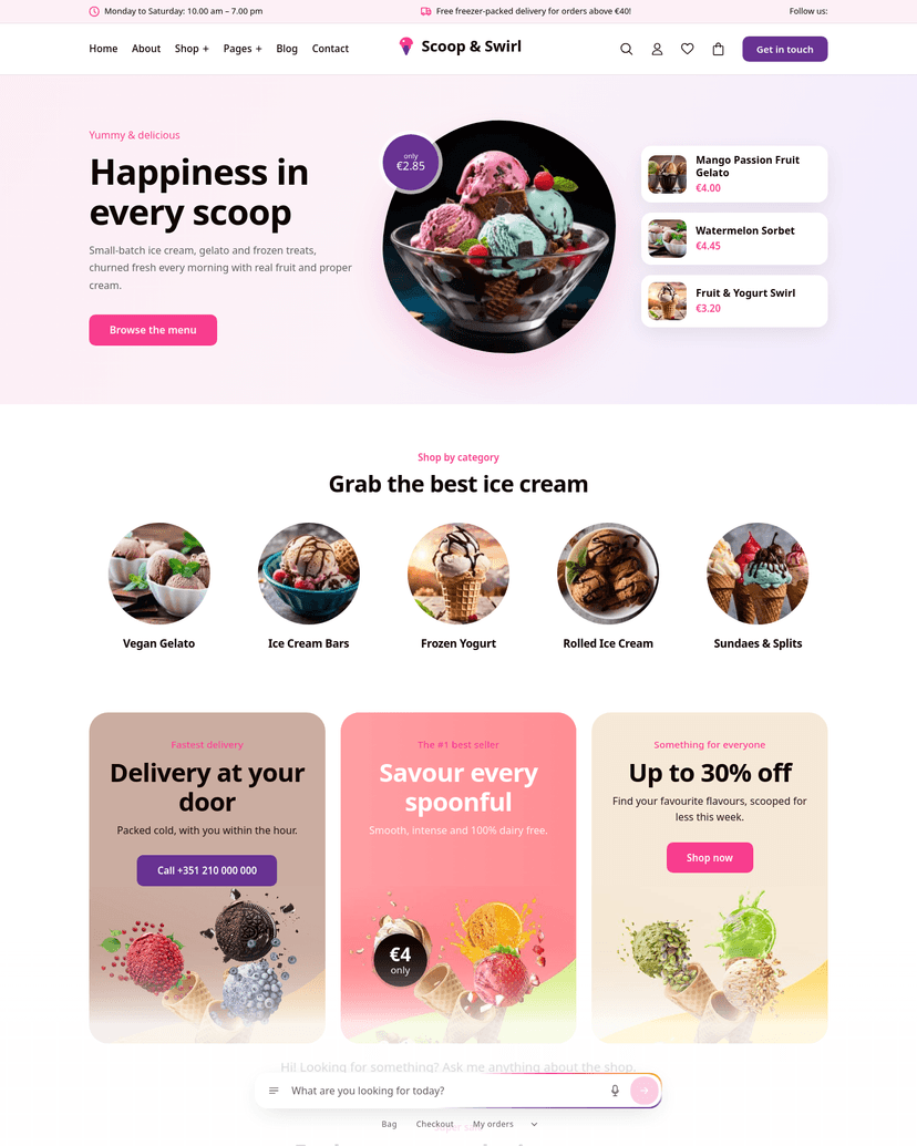 The Scoop & Swirl theme